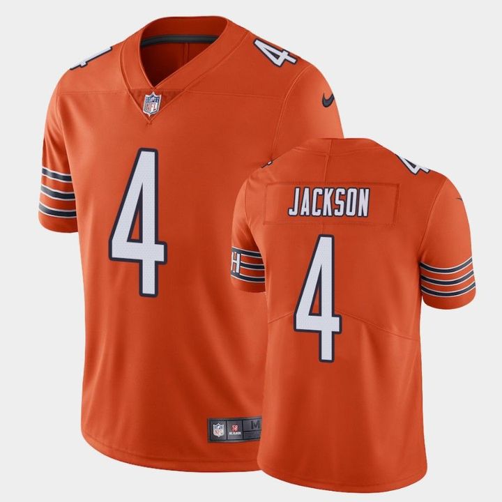 Men Chicago Bears #4 Eddie Jackson Nike Orange Limited NFL Jersey->chicago bears->NFL Jersey